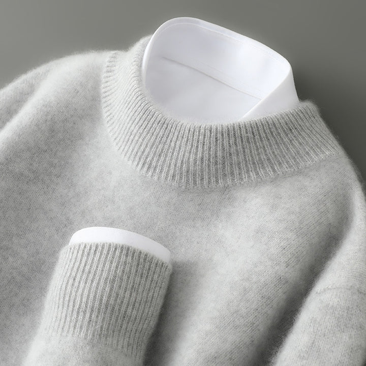 Men's Wool Sweater, 100% Wool, Stand Collar, Business Style