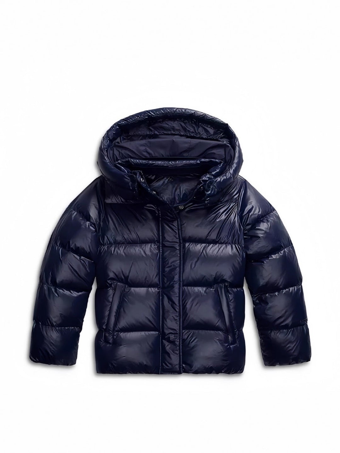 Padded women's hooded jacket in modern style
