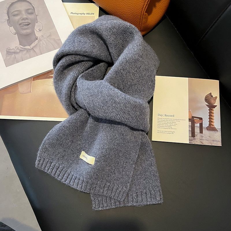 Wool scarf, 100% wool, solid color, 160x20 cm