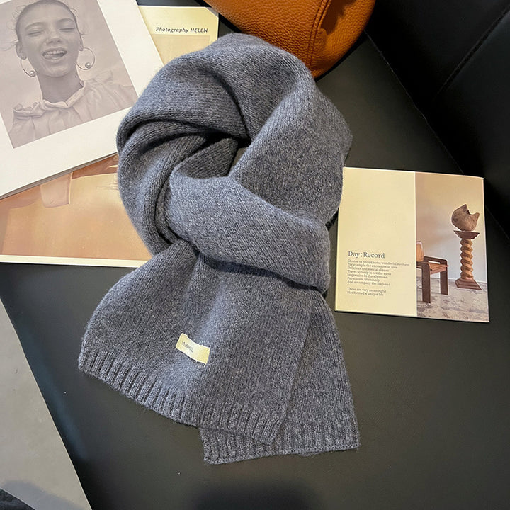 Wool scarf, 100% wool, solid color, 160x20 cm