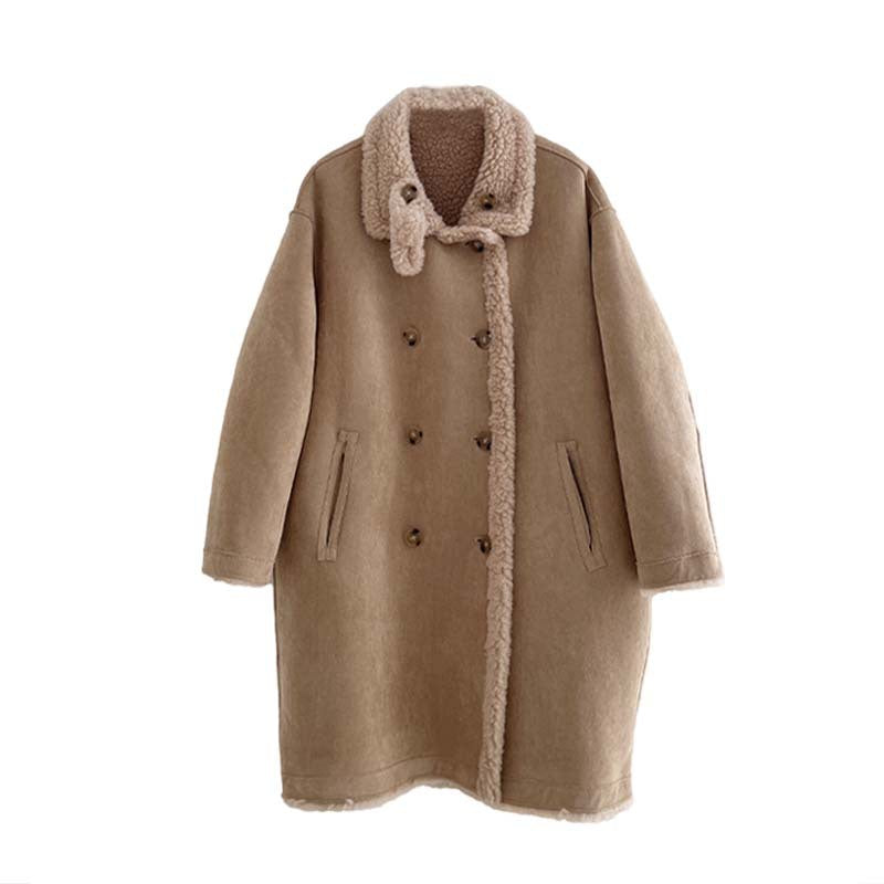 Reversible women's coat made of virgin wool