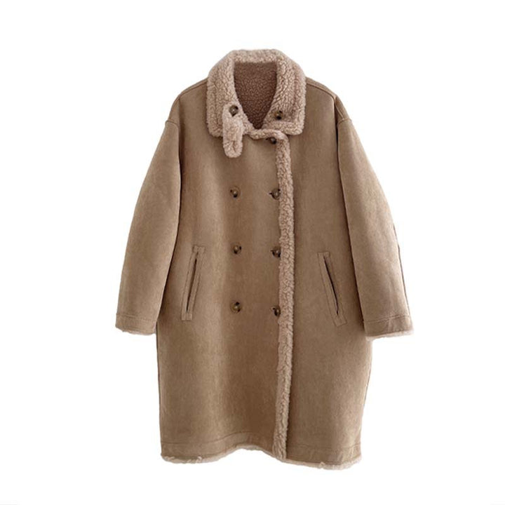 Reversible women's coat made of virgin wool