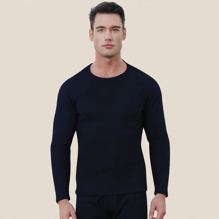 Thermal underwear set for couples, warming, round neck