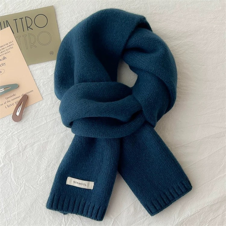 Wool knitted scarf, 100% Australian wool, 162x20 cm