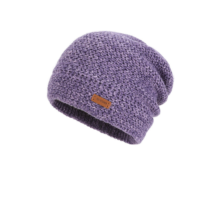 Women's knitted hat and scarf set, lined, winter