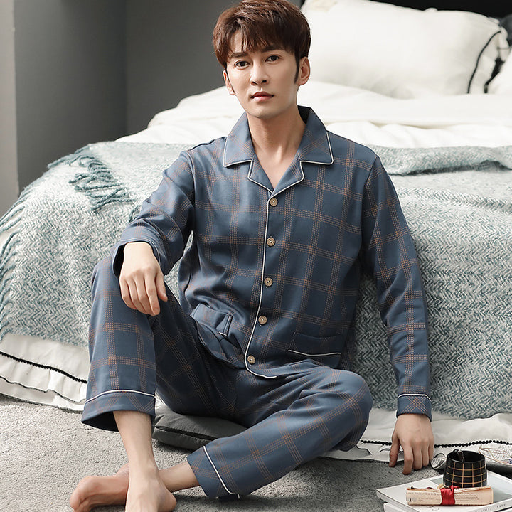Men's pajamas made of 100% cotton, plus sizes