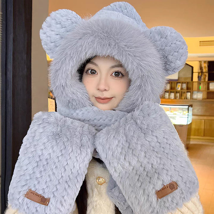 Winter Set: Hat, Scarf and Ear Protection, lined
