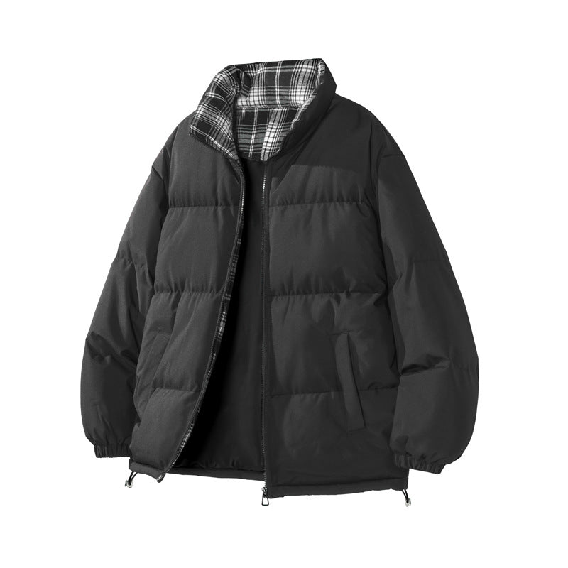 Men's quilted jacket with stand-up collar, lined
