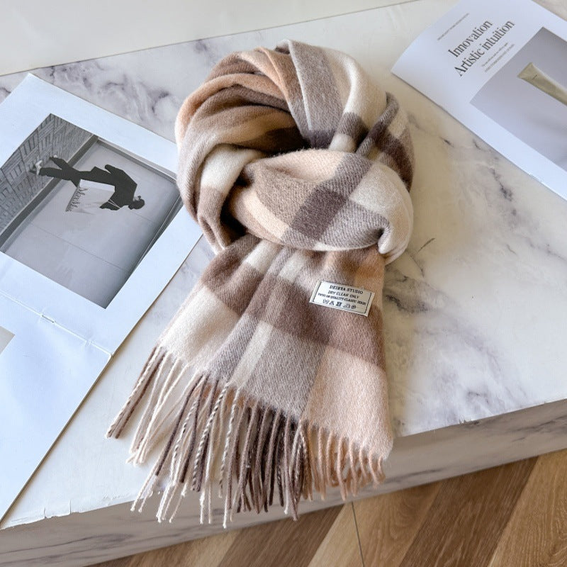 Classic wool scarf, 100% wool, 180 cm