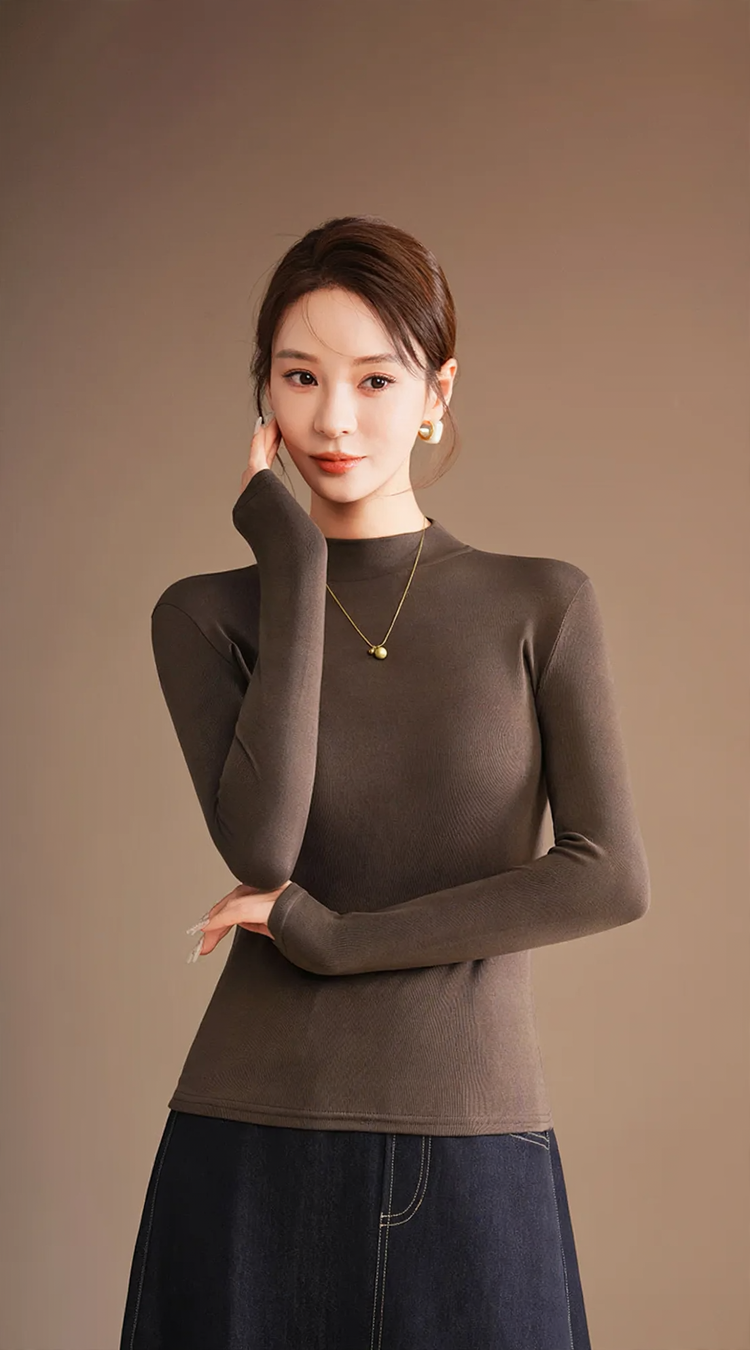Women's knit sweater, elastic, for autumn and winter