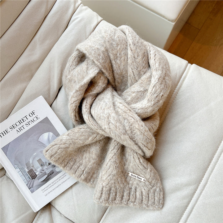 Alpaca wool blend knitted scarf