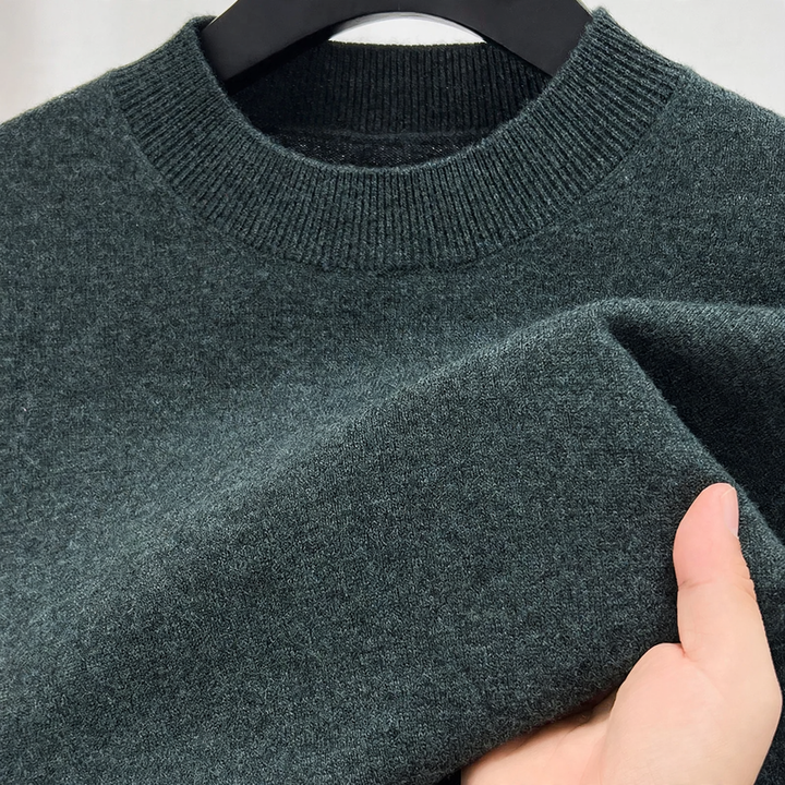 Men's Wool Sweater, 100% Wool, Stand-up Collar, Thick