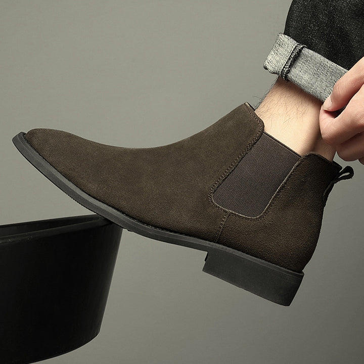 Men's Chelsea Boots, Suede Look, Pointed Toe