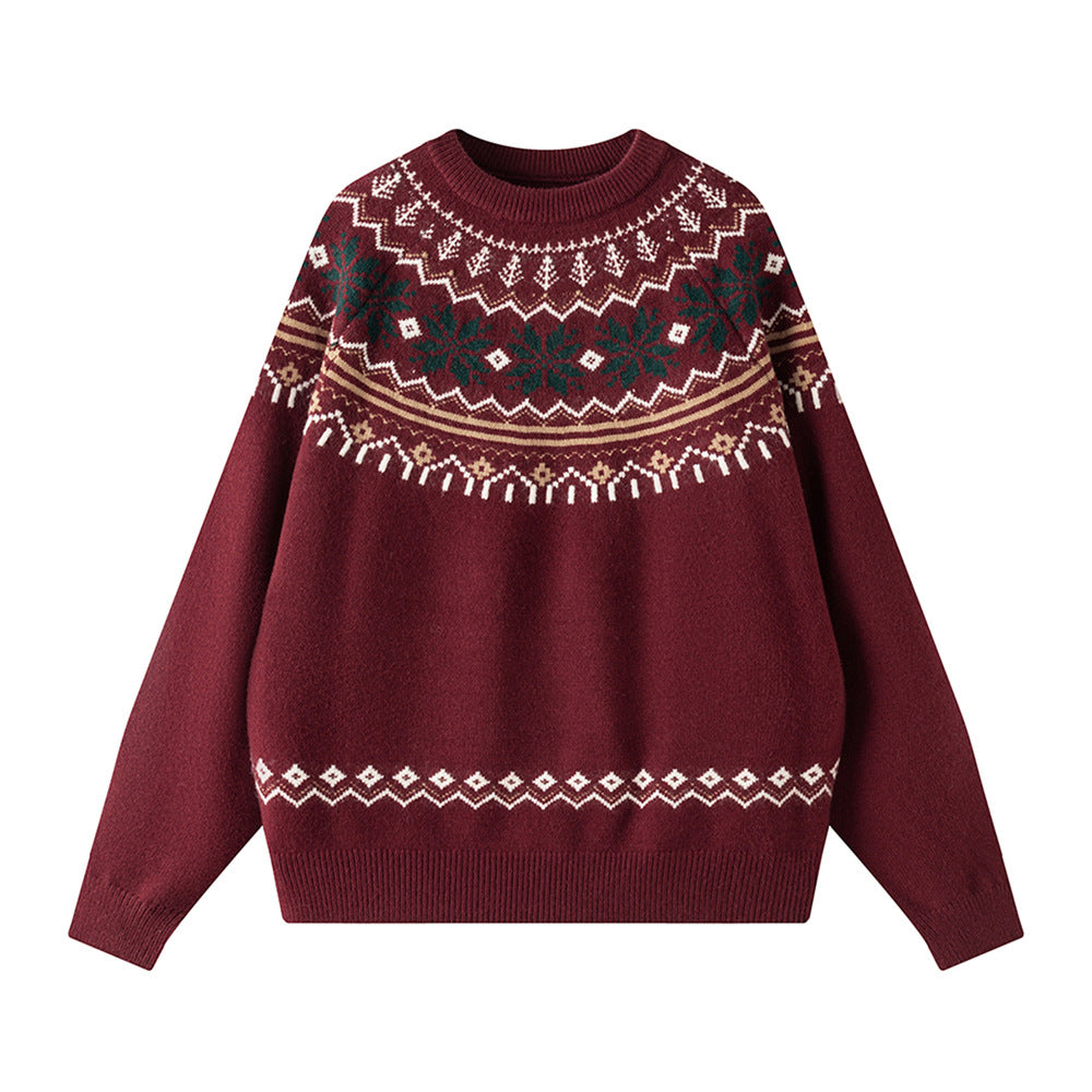 Fair Isle Knit Sweater for Men, Christmas Design