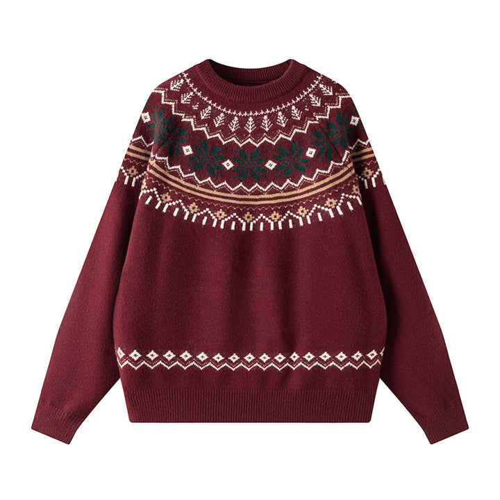 Fair Isle Knit Sweater for Men, Christmas Design