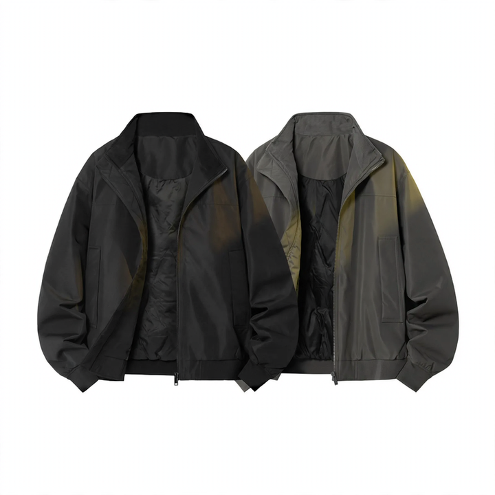 Padded men's flight jacket made of down