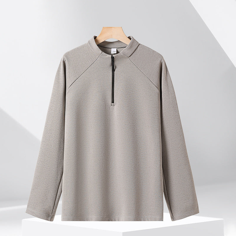 Half-zip sweatshirt with stand-up collar, 320g