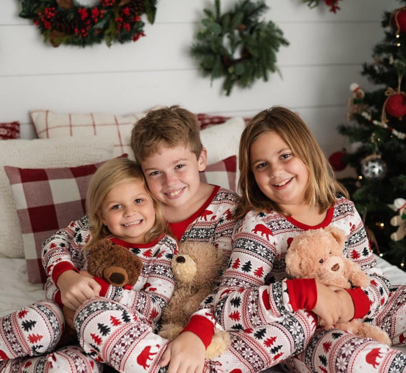 Family Pajama Set, Christmas Motif, Long Sleeve