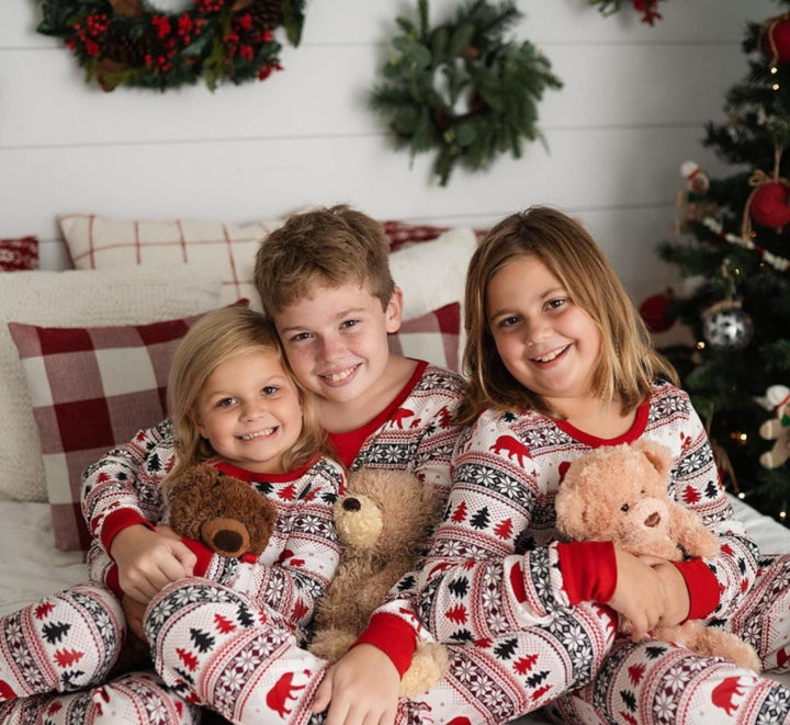 Family Pajama Set, Christmas Motif, Long Sleeve