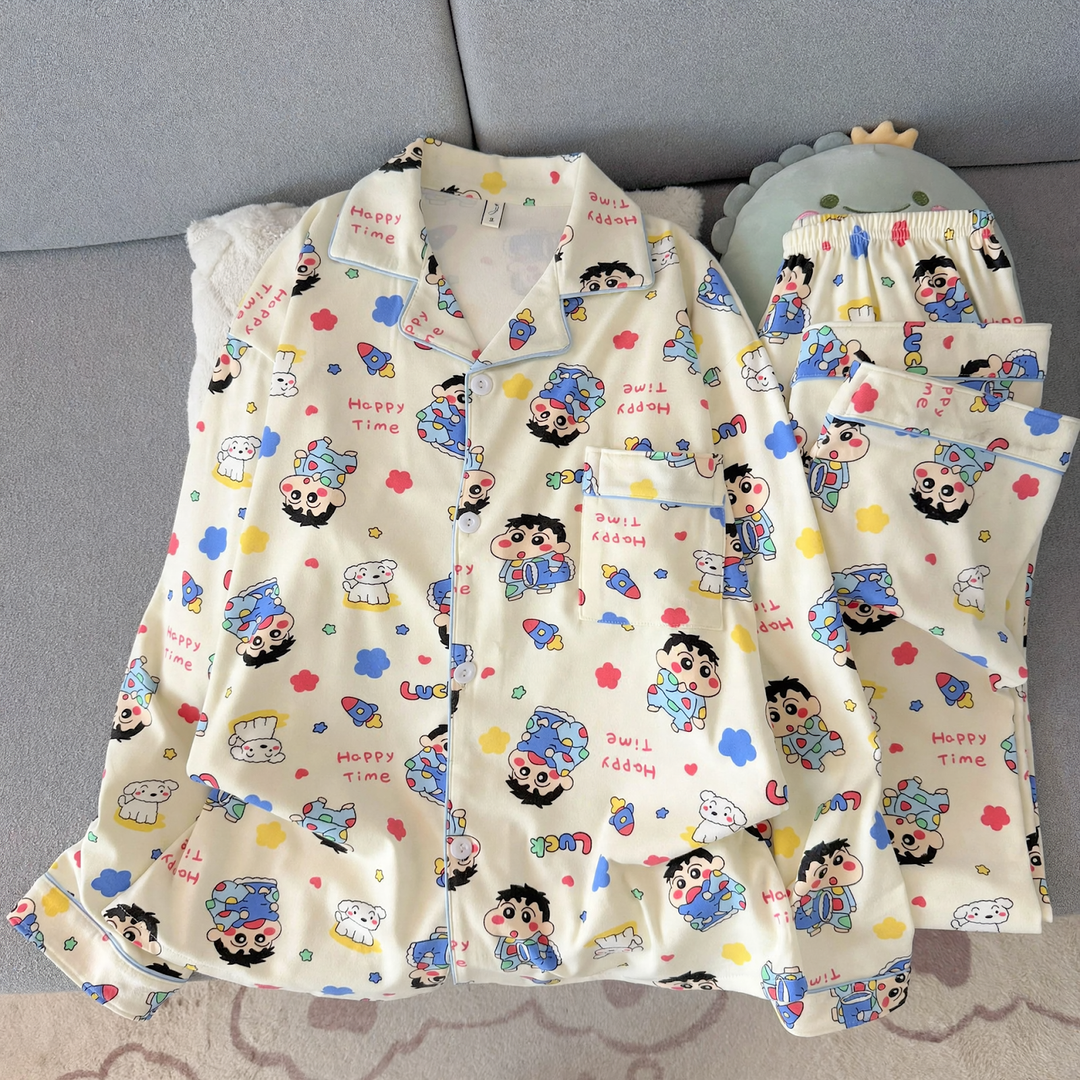 Men's Pajama Set, warm thermal material, loose fit