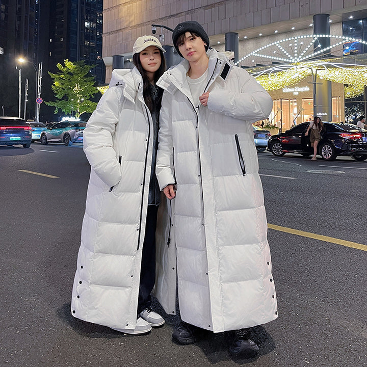 Long Unisex Down Coat, ankle-length