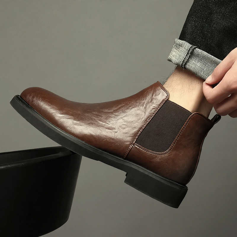 Modern Men's Chelsea Boots with Side Zipper