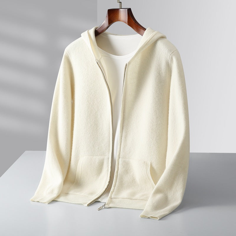 Men's hoodie cardigan with zipper