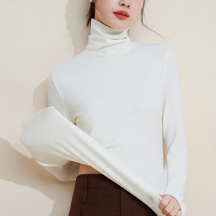 Women's Thermal Undershirt with Stand-up Collar