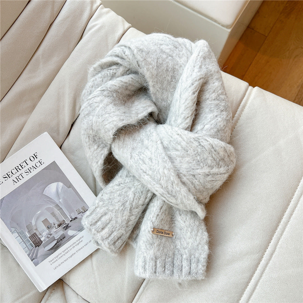 Alpaca wool blend knitted scarf