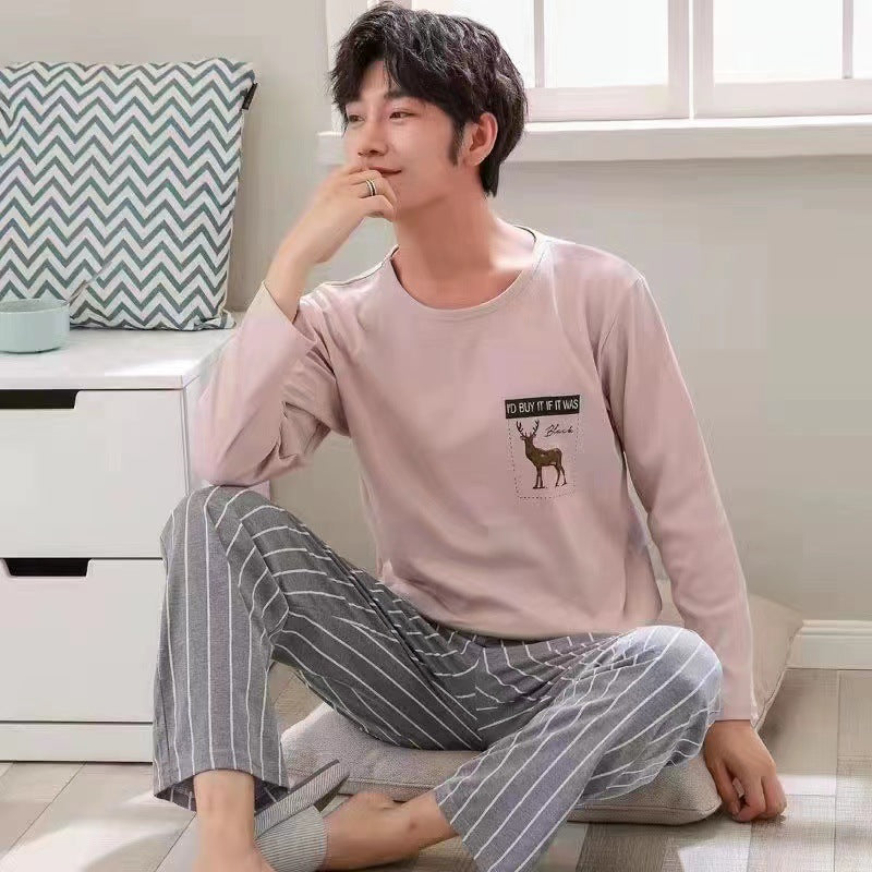 Men's Pajama Set, long-sleeved, lightweight and comfortable
