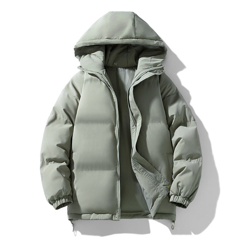 Padded hooded jacket for men and women, warm