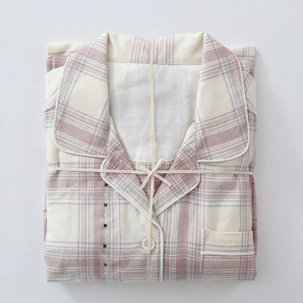 Japanese Flannel Pajama Set for Couples