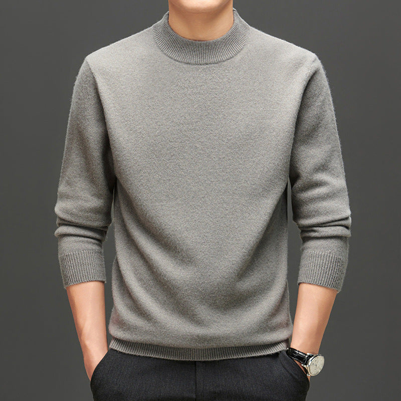Men's cashmere sweater with stand-up collar, 400g