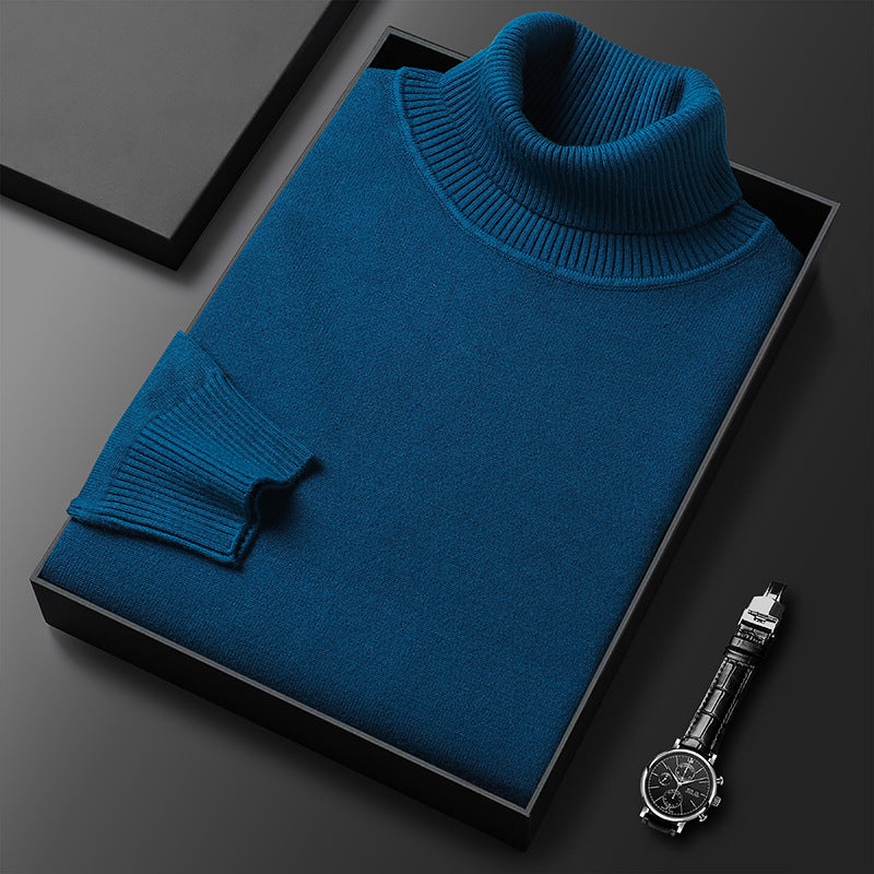 Warmer men’s turtleneck sweater, knitted