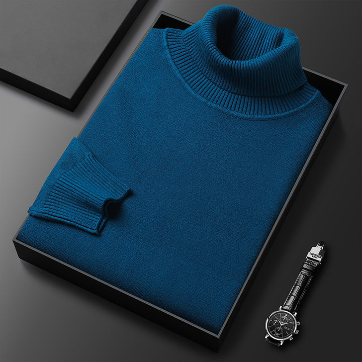 Warmer men’s turtleneck sweater, knitted