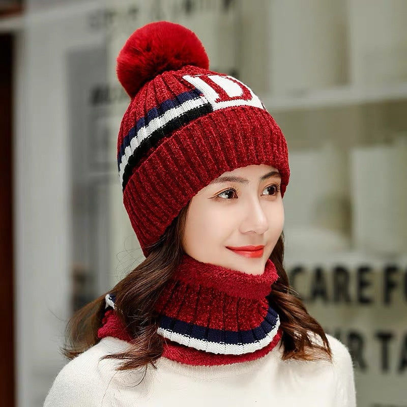 Winter Knit Set: Beanie and Scarf for Women