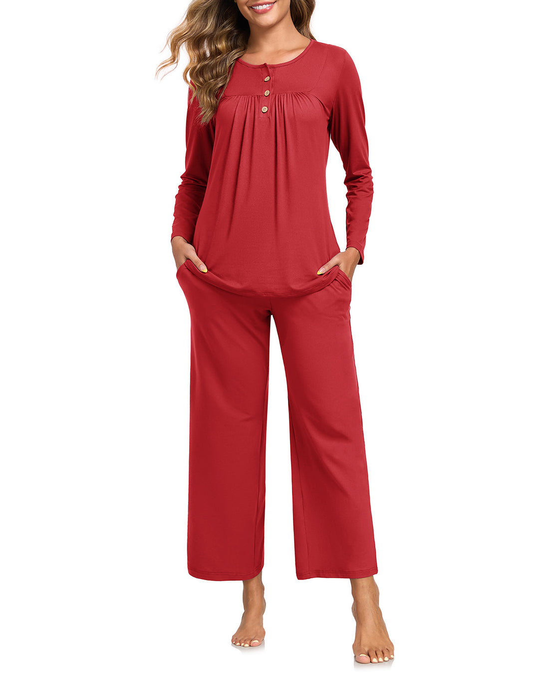 Ladies' Pajama Set, 2-piece, with Pockets