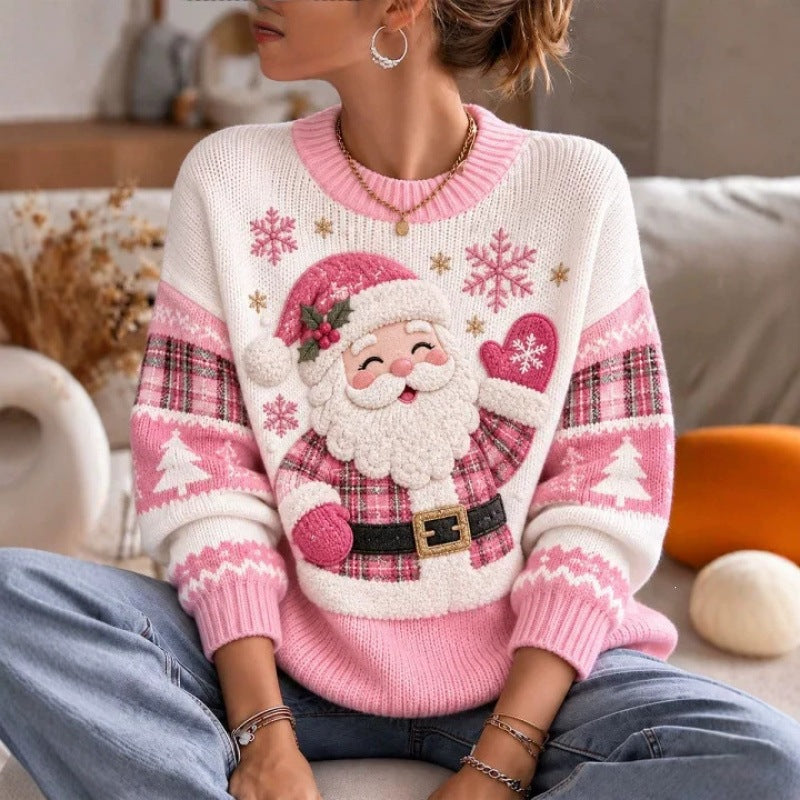 Women’s Christmas sweater with 3D print