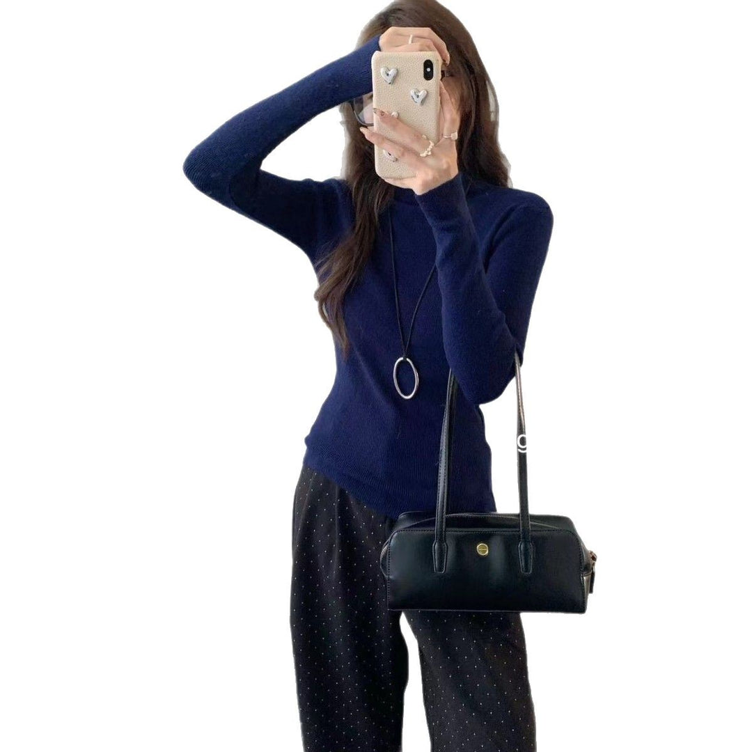 Women's knit sweater, fitted, autumn and winter