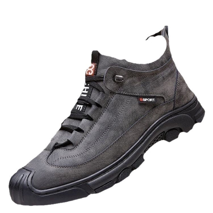 Men's winter boots, lined, with thick sole