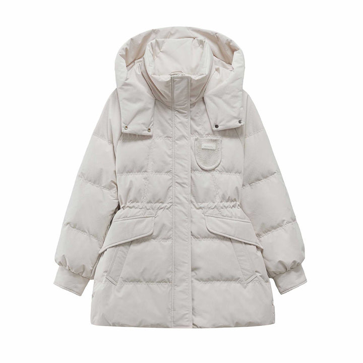Women's down jacket with hood, plus size