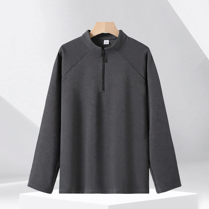 Half-zip sweatshirt with stand-up collar, 320g