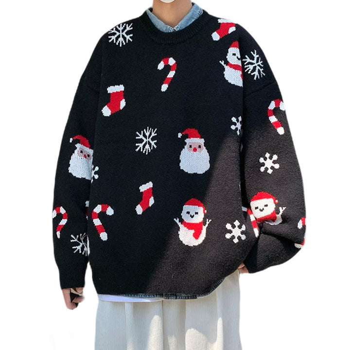 Christmas knitted sweater for men, festive pattern
