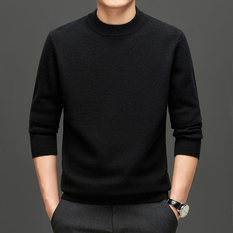 Men's cashmere sweater with stand-up collar, 400g