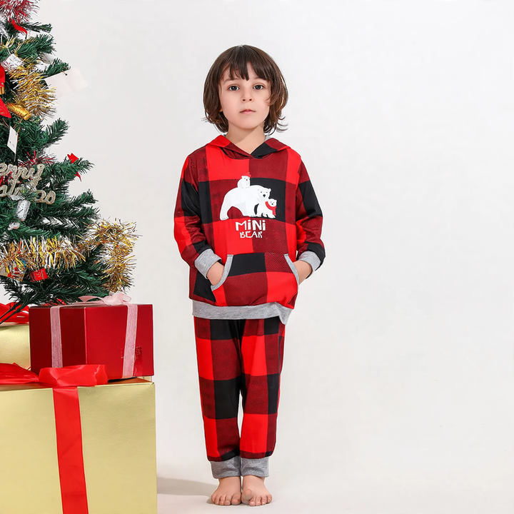 Christmas Pajama Set for the Family, Knit Look Print