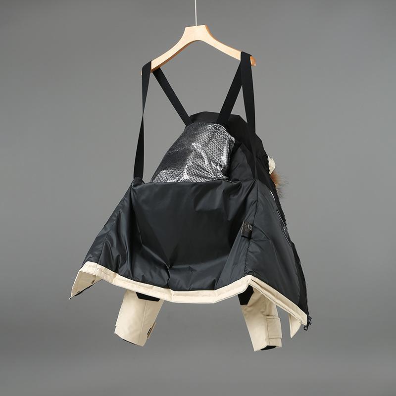 Padded unisex down jacket in workwear style