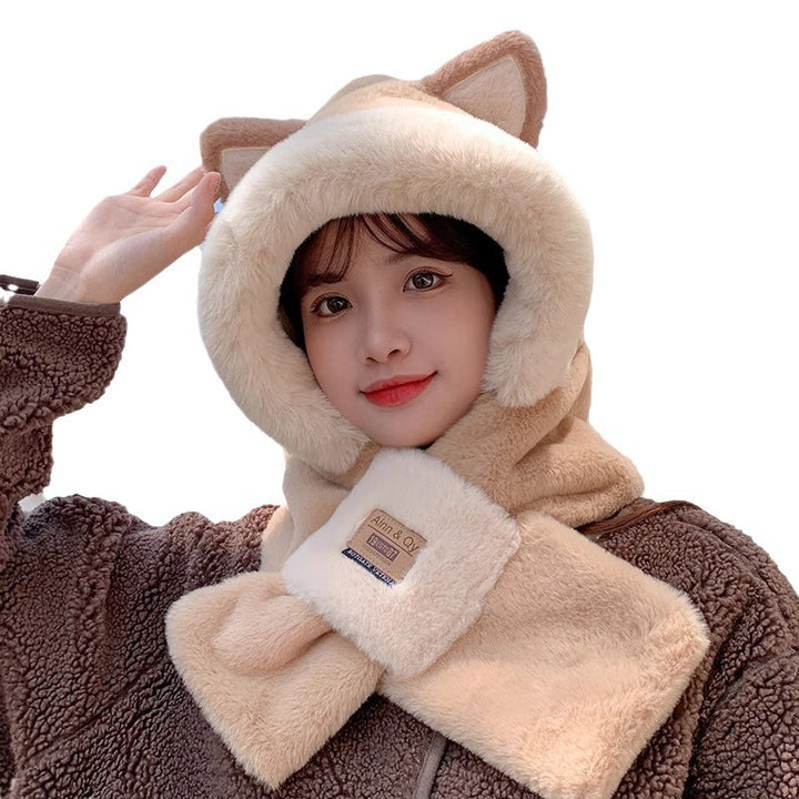 Playful hooded cap with ears