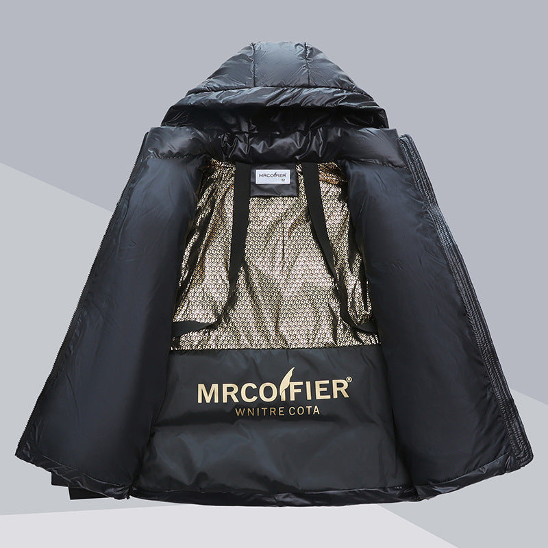 Unisex winter jacket with hood, padded