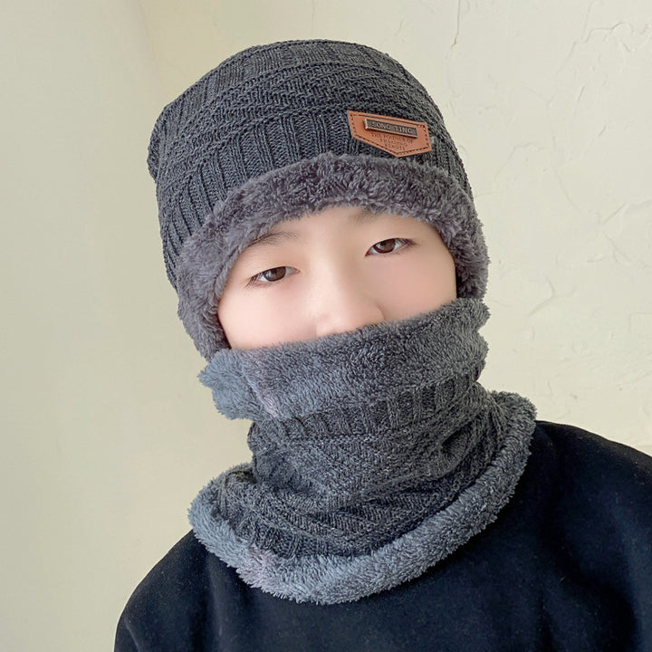 Men's Knit Beanie and Scarf Set, Lined, Warm