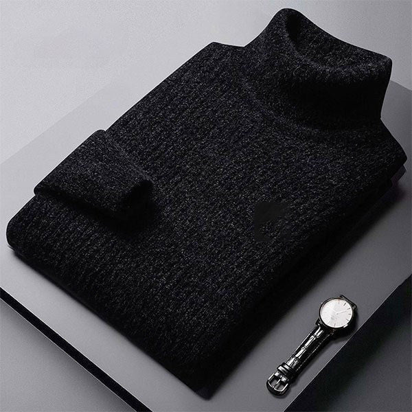 Men's winter sweater, lined, with turtleneck